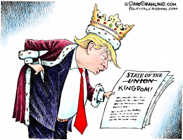 Political/Editorial Cartoon by Dave Granlund on Trump Performs