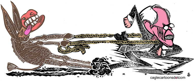 Political/Editorial Cartoon by Randall Enos, Cagle Cartoons on Sanders Wins Big in Nevada