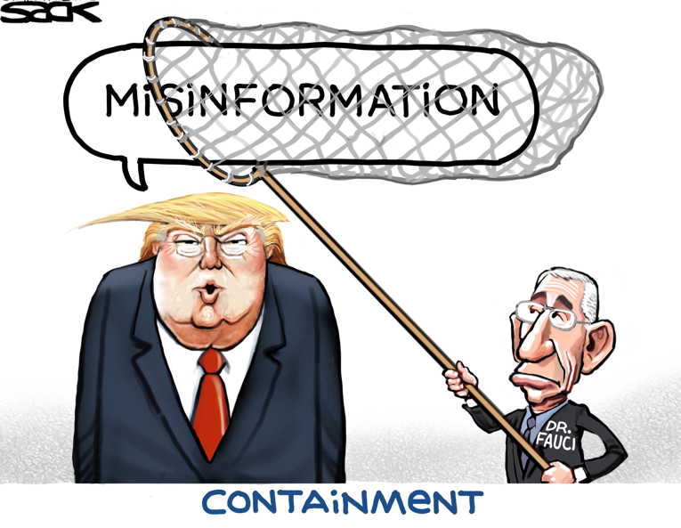 Political/Editorial Cartoon by Steve Sack, Minneapolis Star Tribune on “President Is Ignorant”