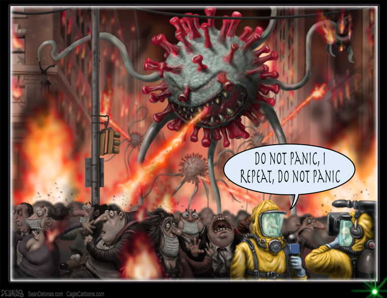 Political/Editorial Cartoon by Sean Delonas, CagleCartoons.com on Virus Attacks Earth