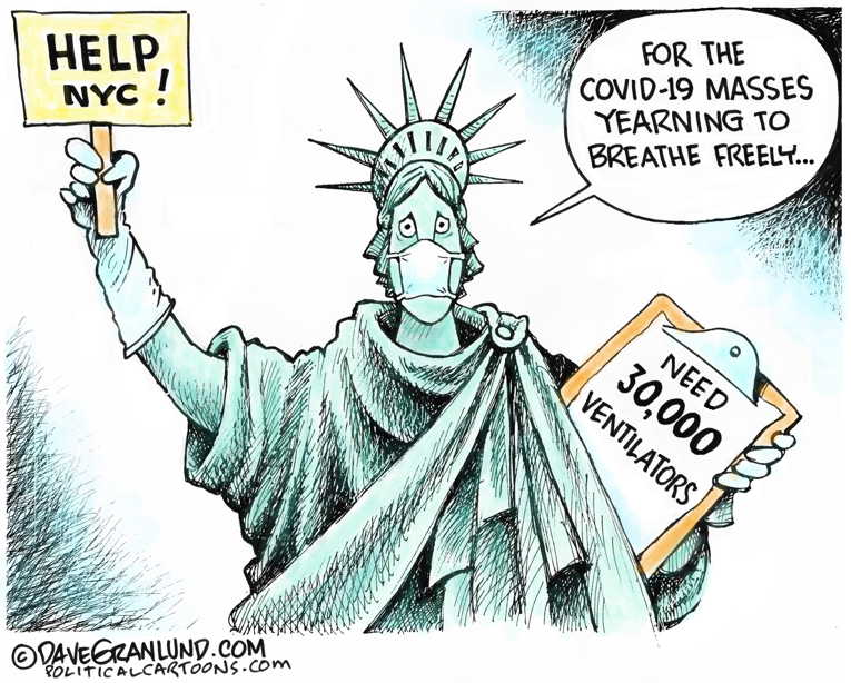 Political/Editorial Cartoon by Dave Granlund on New York Hardest Hit