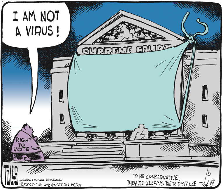Political/Editorial Cartoon by Tom Toles, Washington Post on Hundreds of Thousands Exposed