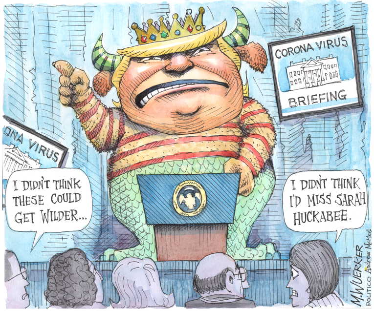 Political/Editorial Cartoon by Matt Wuerker, Politico on Trump Claims Absolute Power