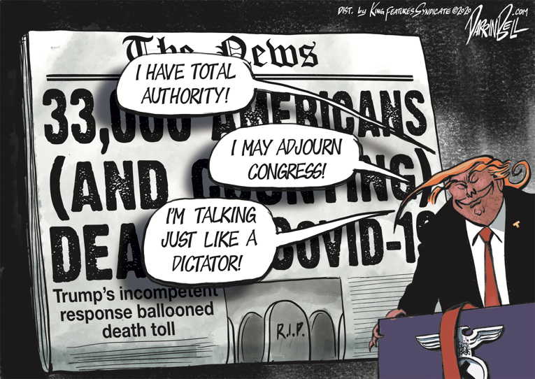 Political/Editorial Cartoon by Darrin Bell, Washington Post Writers Group on 20,000 Americans Die in a Week