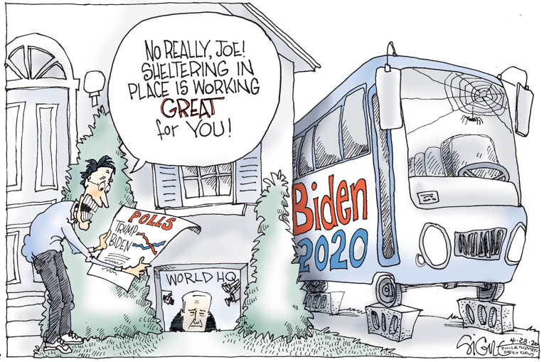 Political/Editorial Cartoon by Signe Wilkinson, Philadelphia Daily News on Biden Apparently Still Alive
