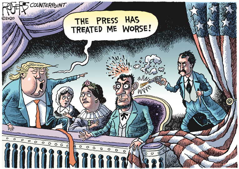 Political/Editorial Cartoon by Rob Rogers on Trump Hopes for Better Future