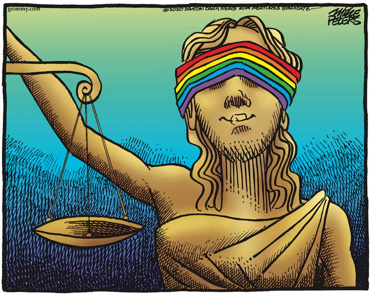 Political/Editorial Cartoon by Mike Peters, Dayton Daily News on SCOTUS Enrages Conservatives