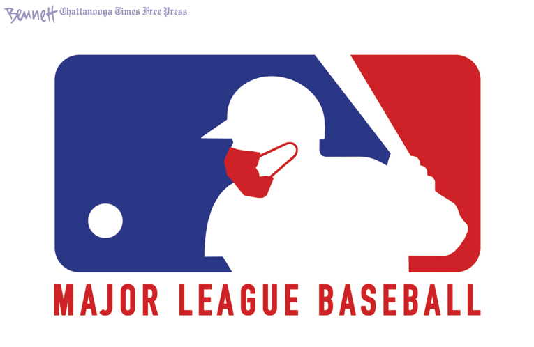 Political/Editorial Cartoon by Clay Bennett, Chattanooga Times Free Press on Baseball Season Begins