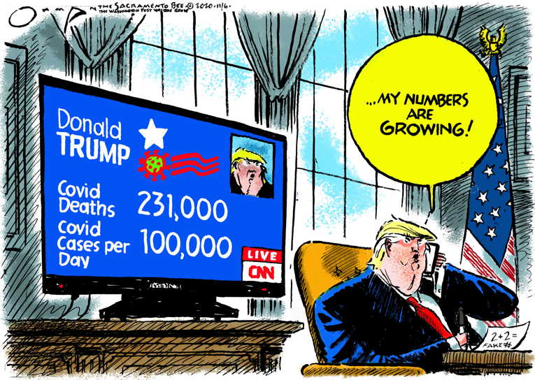Political/Editorial Cartoon by Jack Ohman, The Oregonian on Election a Nail-Biter