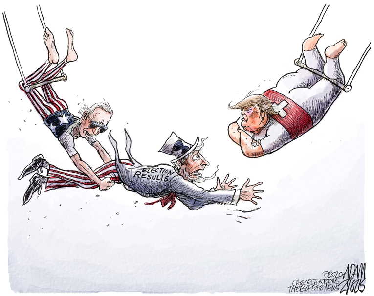 Political/Editorial Cartoon by Adam Zyglis, The Buffalo News on Biden Begins Transition