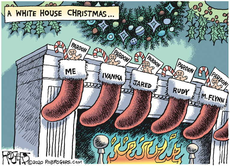 Political/Editorial Cartoon by Rob Rogers on White House Prepares for Christmas