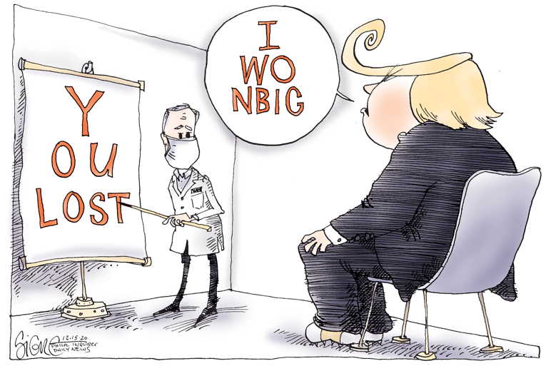 Political/Editorial Cartoon by Signe Wilkinson, Philadelphia Daily News on Trump Eyes Victory