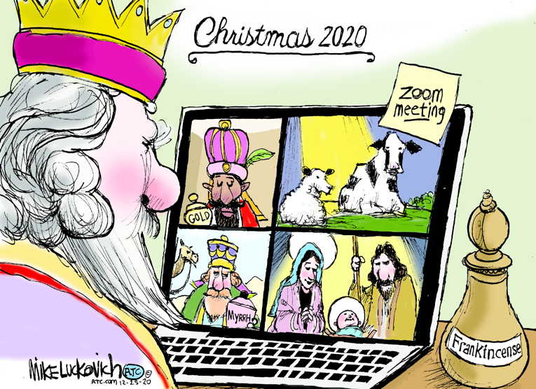 Political/Editorial Cartoon by Mike Luckovich, Atlanta Journal-Constitution on Holidays Celebrated