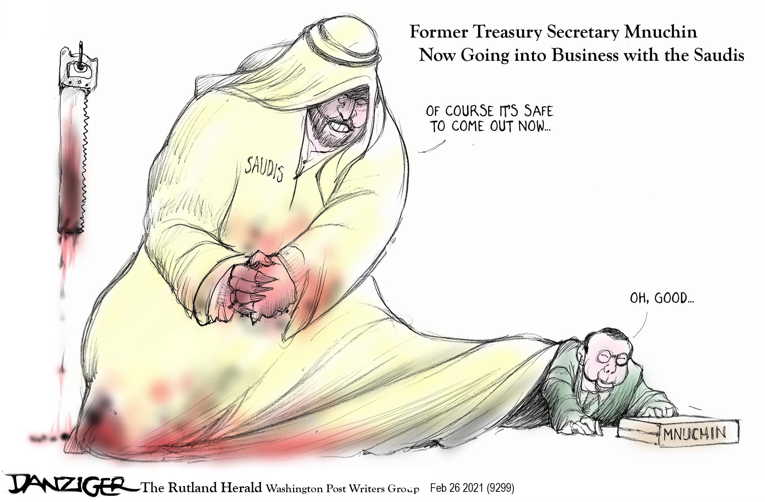 Political/Editorial Cartoon by Jeff Danziger, CWS/CartoonArts Intl. on Biden Excuses Murder