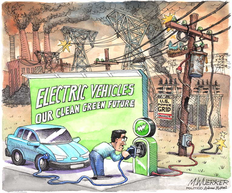 Political/Editorial Cartoon by Matt Wuerker, Politico on Environmental Debate Continues