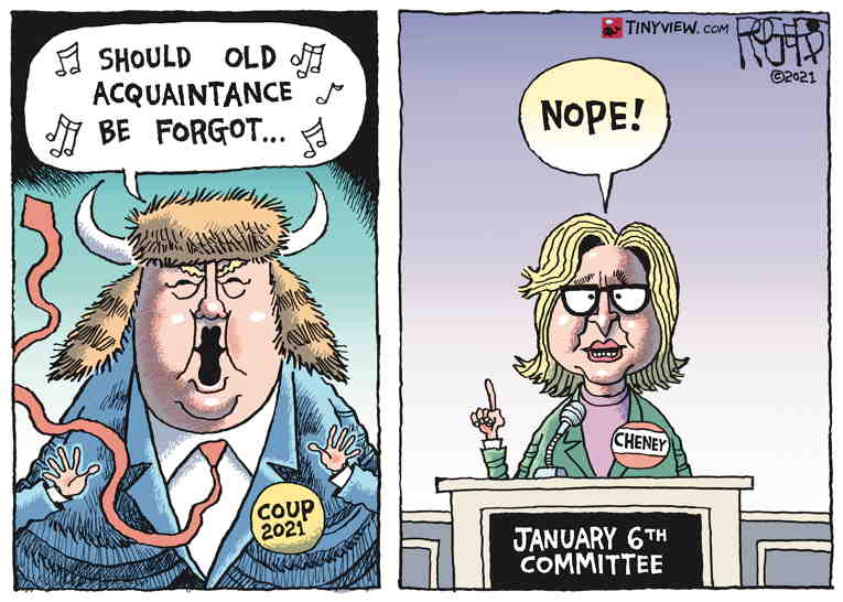 Political/Editorial Cartoon by Rob Rogers on January 6 Plan Revealed