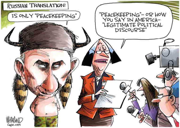 Political/Editorial Cartoon by Dave Whamond, Canada, PoliticalCartoons.com on Russia Invades Ukraine