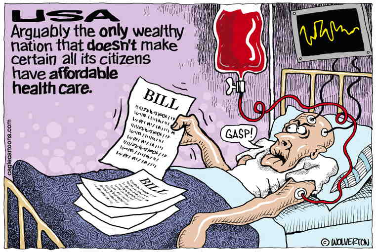 Political/Editorial Cartoon by Monte Wolverton, Cagle Cartoons on Corporations Make Record Profits