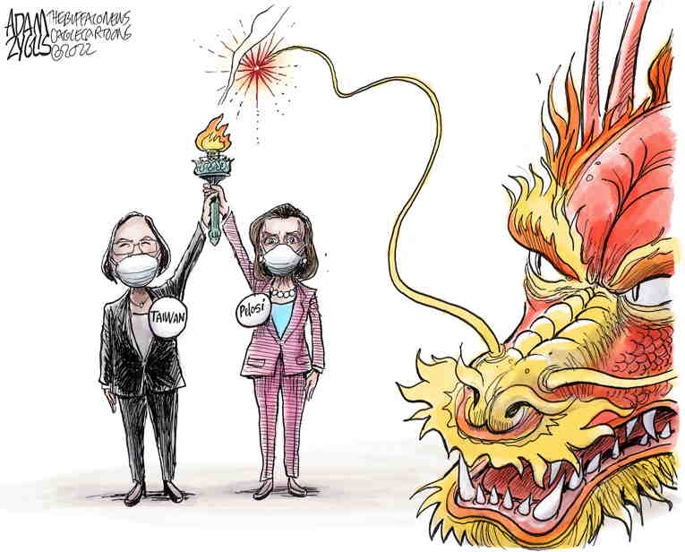 Political/Editorial Cartoon by Adam Zyglis, The Buffalo News on Nancy Pelosi Visits Taiwan