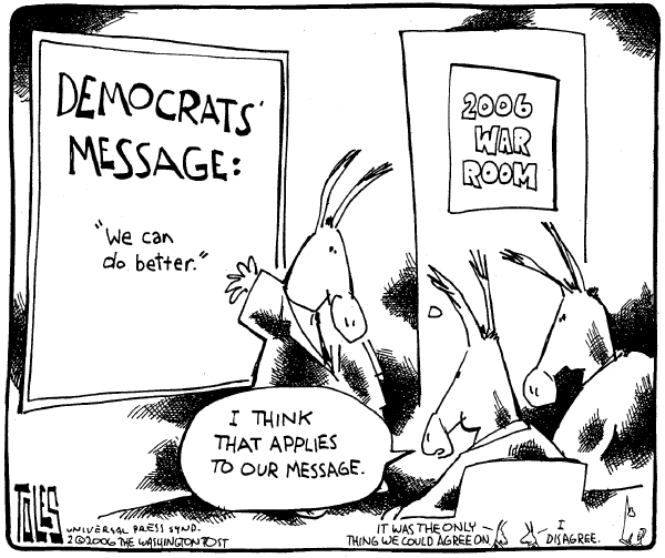 Editorial Cartoon by Tom Toles, Washington Post on The Democratic Party