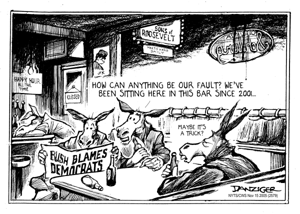Editorial Cartoon by Jeff Danziger, CWS/CartoonArts Intl. on The Democratic Party