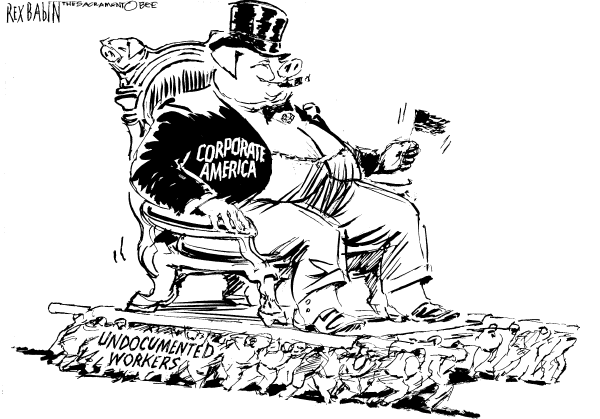 Editorial Cartoon by Rex Babin, Sacramento Bee on The Economy