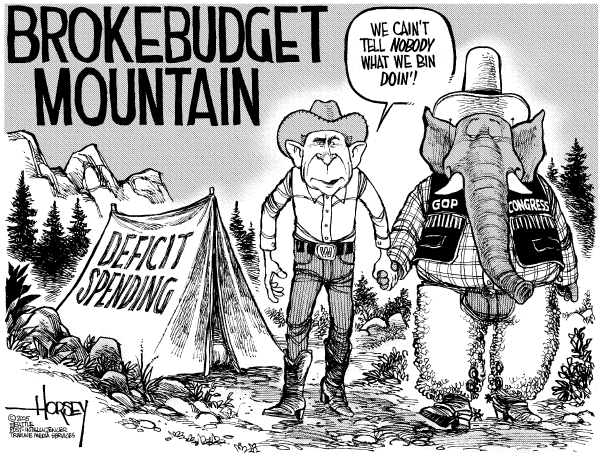 Editorial Cartoon by David Horsey, Seattle Post-Intelligencer on The Economy