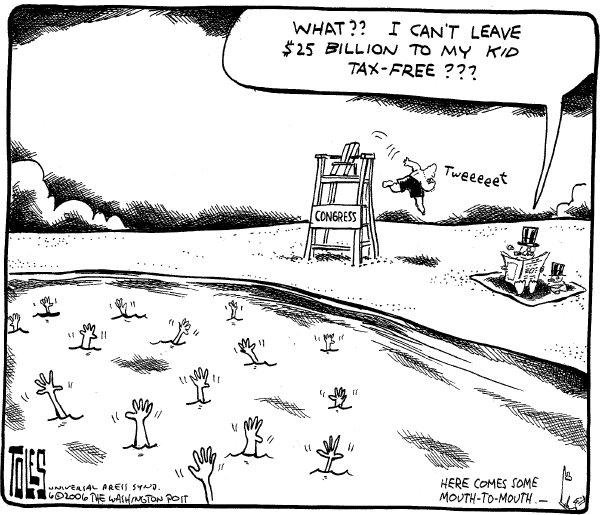 Editorial Cartoon by Tom Toles, Washington Post on The Economy