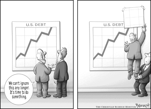 Editorial Cartoon by Clay Bennett, Christian Science Monitor on The Economy