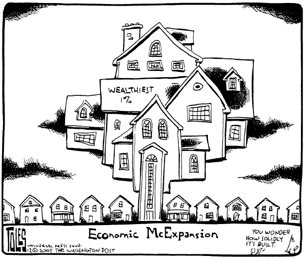 Editorial Cartoon by Tom Toles, Washington Post on The Economy