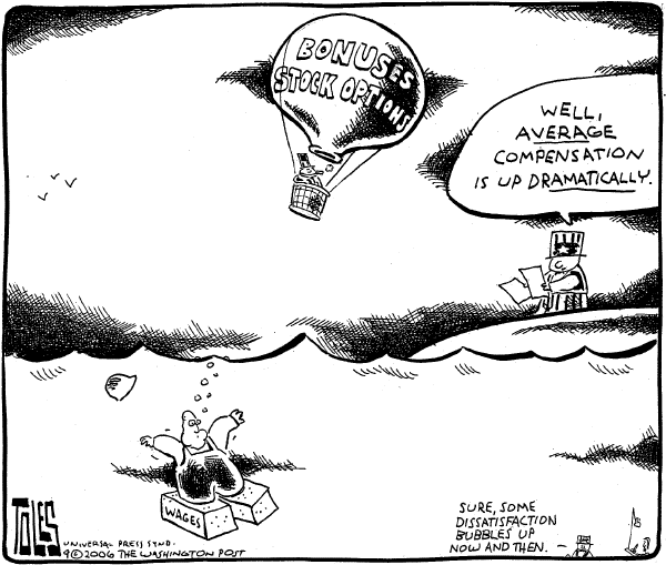 Editorial Cartoon by Tom Toles, Washington Post on The Economy