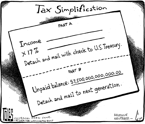 Editorial Cartoon by Tom Toles, Washington Post on The Economy