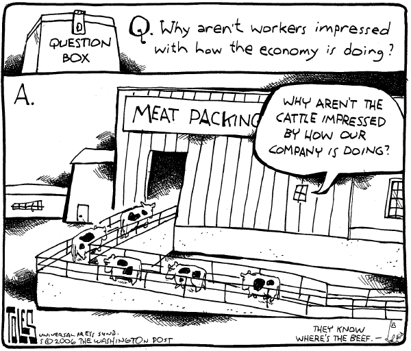 Editorial Cartoon by Tom Toles, Washington Post on The Economy