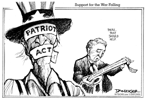 Editorial Cartoon by Jeff Danziger, CWS/CartoonArts Intl. on Homeland Security