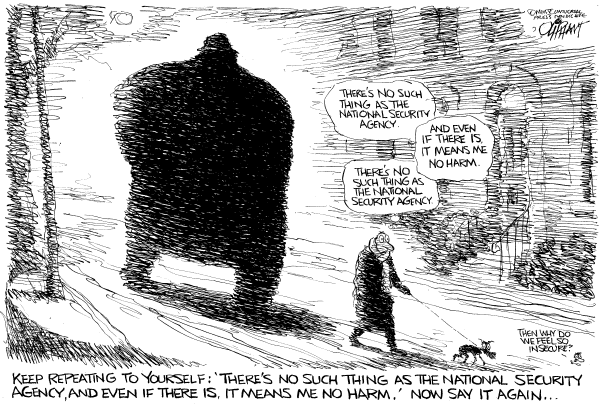 Editorial Cartoon by Pat Oliphant, Universal Press Syndicate on Homeland Security