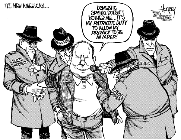 Editorial Cartoon by David Horsey, Seattle Post-Intelligencer on Homeland Security