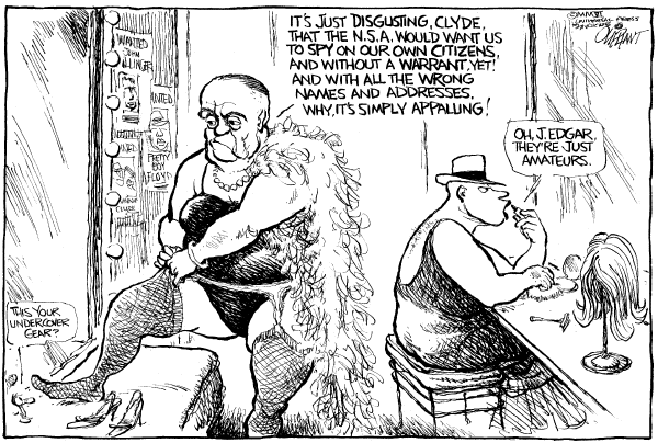 Editorial Cartoon by Tony Auth, Philadelphia Inquirer on Homeland Security (part 2)