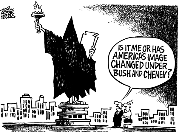 Editorial Cartoon by Mike Peters, Dayton Daily News on Homeland Security (part 2)
