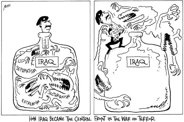 Editorial Cartoon by Tony Auth, Philadelphia Inquirer on The War in Iraq