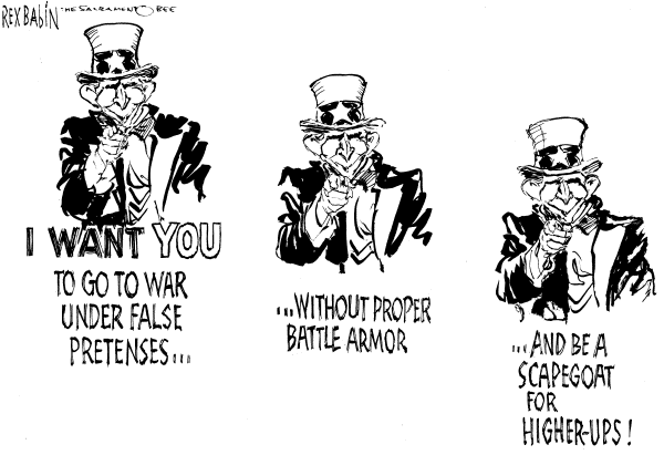 Editorial Cartoon by Rex Babin, Sacramento Bee on The War in Iraq