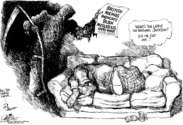 Editorial Cartoon by Pat Oliphant, Universal Press Syndicate on The War in Iraq