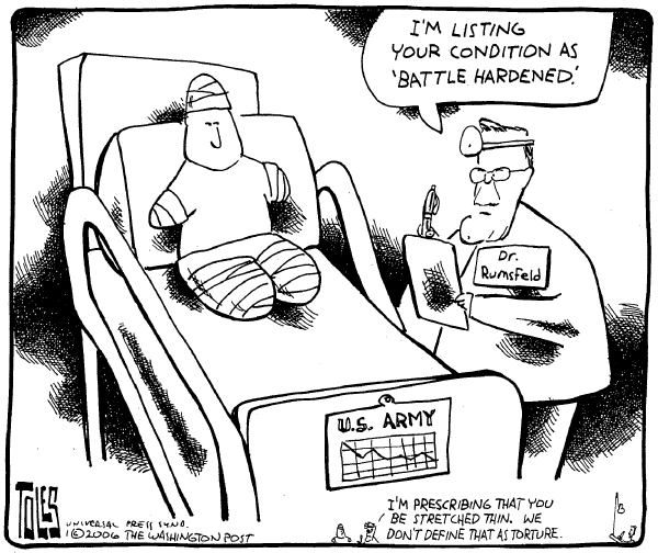 Editorial Cartoon by Tom Toles, Washington Post on The War in Iraq