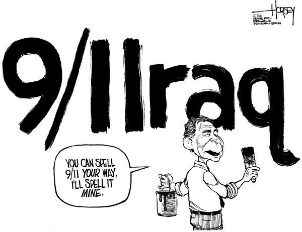 Editorial Cartoon by David Horsey, Seattle Post-Intelligencer on The War in Iraq