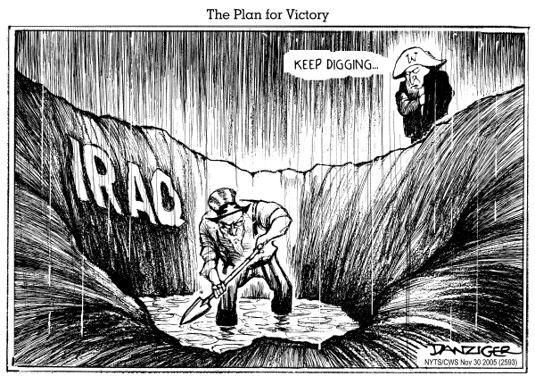 Editorial Cartoon by Jeff Danziger, CWS/CartoonArts Intl. on The War in Iraq (part 2)