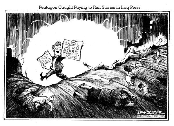 Editorial Cartoon by Jeff Danziger, CWS/CartoonArts Intl. on The War in Iraq (part 2)