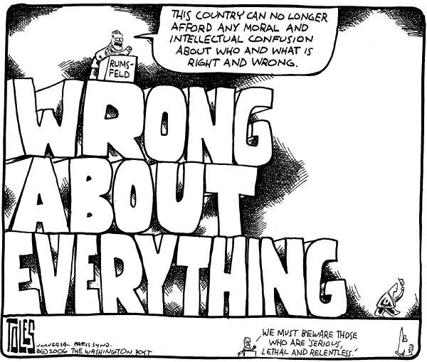Editorial Cartoon by Tom Toles, Washington Post on The War in Iraq (part 2)