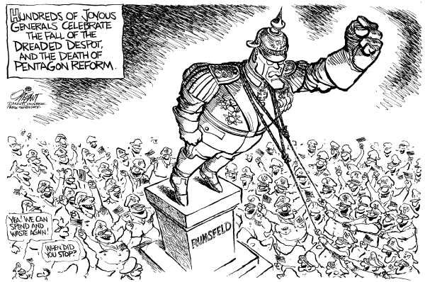Editorial Cartoon by Pat Oliphant, Universal Press Syndicate on The War in Iraq (part 2)