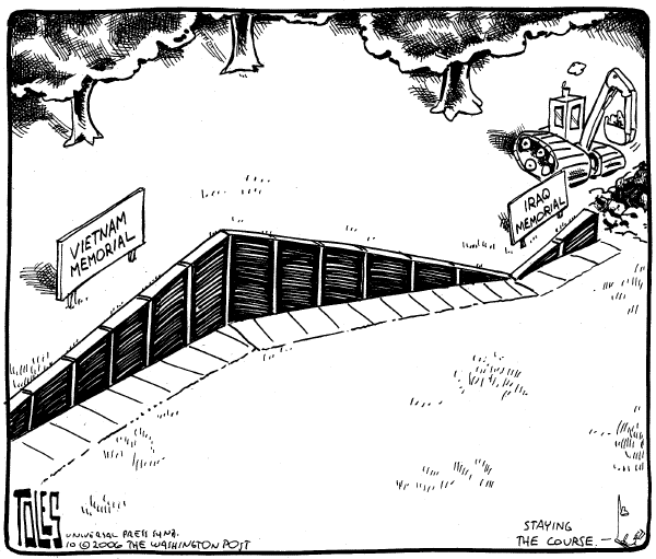 Editorial Cartoon by Tom Toles, Washington Post on The War in Iraq (part 2)