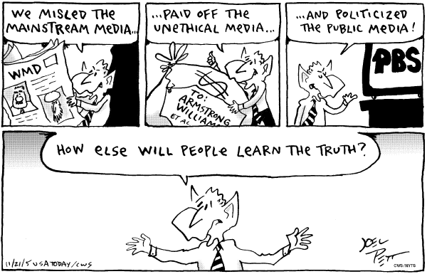 Editorial Cartoon by Joel Pett, Lexington Herald-Leader, CWS/CartoonArts Intl. on Corporate Media