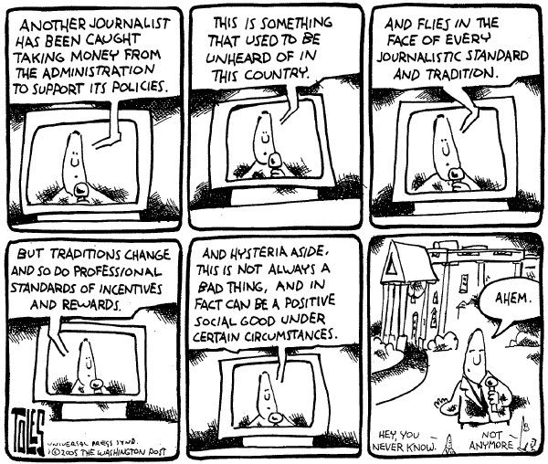 Editorial Cartoon by Tom Toles, Washington Post on Corporate Media